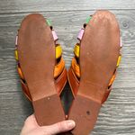 Farm Rio  Brown Rainbow Beaded Mule Vegan Leather Size 8.5 Resort Summer Vacation Photo 6