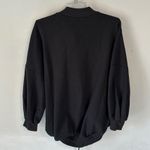 Nap Loungewear Drawstring Hem Oversized Cotton Sweatshirt NEW Black Small Photo 5