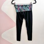 Victorias Secret PINK Black Logo Fold Over Leggings Y2K 2000s‎ Stretch Yoga XS Photo 2