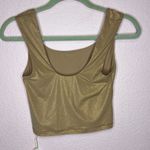 Aerie Smoothez By Gold Metallic Cropped Tank. Size M Photo 5
