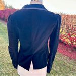 Nicky Hilton Black Velvet Puff Sleeve Blazer Jacket, Size M Size M Photo 6