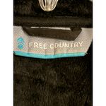 Free Country Women Black Softshell Hooded Jacket Fleece Lined Zip Front Size M Photo 2