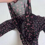 Elizabeth and James Women’s  Long Sleeve Floral Sheer Smocked Top size Small Photo 5