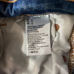 American Eagle Dark Wash Distressed High V-Rise Shortie Jean Shorts Size 12 Photo 4