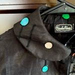 NWT Voodoo Vixen Sallie 50s Flared Dress Black Multicolor Embroidered Dot Small Photo 7