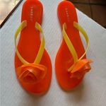 Bamboo  Women's Orange and Yellow Sandals Photo 0
