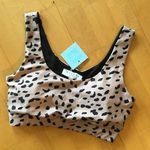 Hayden Sports Bra, Tan, Black, Size S Photo 0