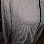 Misook Exclusively  Womens Tan Black Open Front Cardigan Sweater Large‎ Photo 2