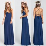 Show Me Your Mumu Godshaw Goddess Gown Crisp Navy Blue NWOT Small *Short Lining Photo 1