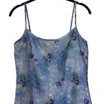 Byer Too! Vintage Mini Dress Ruffle Hem Embroidered Floral Y2K FairyCore Size M Blue Size M Photo 1