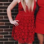 Tobi Red Lace Dress Photo 0
