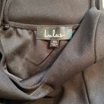 Lulus Dress Womens XS Forever Your Girl Black Bodycon Mini Tulip Front straps Photo 6