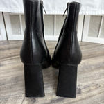 Marc Fisher Women's Kulika black Leather Pointed Toe Block Heel Ankle Boots 8M Photo 8