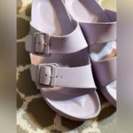 Birkenstock Purple Sandals with Adjustable Straps and Contoured Footbed Photo 8
