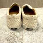 Superga  Cream Leather Woven Slip Ons Size 8 Photo 3