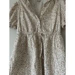 J. Crew Short Sleeve Collared Brown Cheetah Print Mini Dress Career Preppy Sz 8 Photo 2