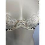 Marvel  Women's Size 34B Scalloped Lace Bra Black White Full Coverage NWOT Photo 1