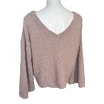 POL  Kiss Me Down Popcorn Knit Sweater, Tan and Red, Sz S Photo 4