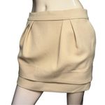 Maje Women’s Size 38 6 Camel Tan Double Layer Side Pocket Mini Skirt Photo 1