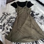 Arizona Jean Company Olive Green T-Shirt Slip Dress  Photo 2