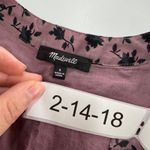 Madewell  Dress Womens Small Pink‎ Purple Shadow Blooms Tillie Puff Sleeve Mini Photo 6