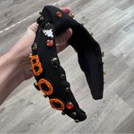 Halloween Knotted Headband October Ghost Boo Beaded Studded Boutique Black Photo 5