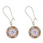 Elegant Romantic Disc Dangle Drop Earrings for Women Gold Photo 3