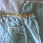Old Navy Y2K low rise pajama pants green waistband lace edges cute buttons small Photo 5