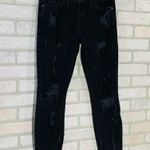 Current/Elliott  Black Shredded The Stiletto Jeans Photo 2