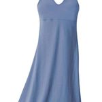 Patagonia Dress Morning Glory Halter Open Tie Back Knee Length A-line Blue S Photo 0