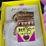 Betsey Johnson Crayon Box Bag Charm Keychain Photo 2