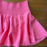 J.Crew Smocked Waist Linen Mini Skirt in Brillant Papaya - Sz M 💚🎀 Photo 7