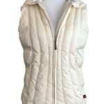 Woolrich Cream Lined Puffer Vest Quilted Outdoor Lined Women's Size Small S Photo 15