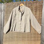 Flax  Clothing MILITARY JACKET 100% Linen Natural Beige Pockets P/4 Photo 1