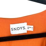 SNDYS Pluto‎ Jumpsuit in Rust Orange Long Sleeve Tie Cut Out Size US 6 Photo 13