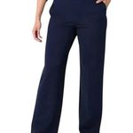 st. john's bay St John’s Bay Wide Leg Comfort Waist Knit Pull On Pants Medium Tall Navy Blue Photo 0