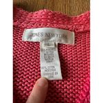 Jones New York  Vtg Pink Knit Cardigan Sweater Size Large Photo 1