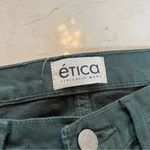 Etica NWT $178 Rhea Mid Rise Straight Dark Green Jeans Sz 26 Photo 2