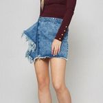 Hot2own Boutique Denim Side Ruffle Skirt Photo 0