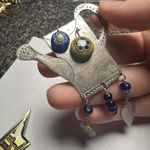 Handcrafted Mixed Metal Teapot / 1 Enamel Brooch Pin Lot Of 3 Photo 11