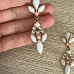 Francesca's Collections White and Pink Dangle Earrings Photo 2