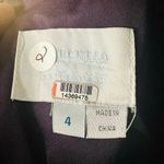 Marchesa Notte Dark Purple Sheer Rose Floral Plunging V Photo 10