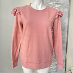 Bobeau  Women’s Eyelet Ruffle Sweatshirt Size S Photo 0