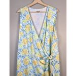 Lands' End  Citrus Lemon Lime Women's 3X Ruffle Hem‎ Wrap Sun Dress Swim Coverup Photo 1