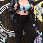 2X pLeather crop zip up long sleeve blouse Photo 8