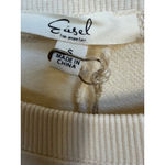 easel  Oversized Peace Patch Terry Knit Top in Oatmeal Size S Photo 6