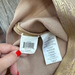 Herve Leger ‎ Champagne Gold Combo Bandage Fancy Mini Holiday Skirt small Photo 3