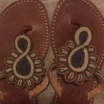 Vera Pelle  41 resort wear leather boho embossed sandals Photo 1