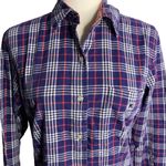 Vintage McGregor Button Up Shirt M Blue Plaid Long Sleeves Pocket Collared Size M Photo 1