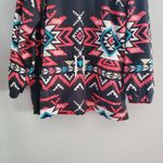 Women's Aztec Print Pullover Hooded Raincoat Jacket Size 2XL Pink Photo 3